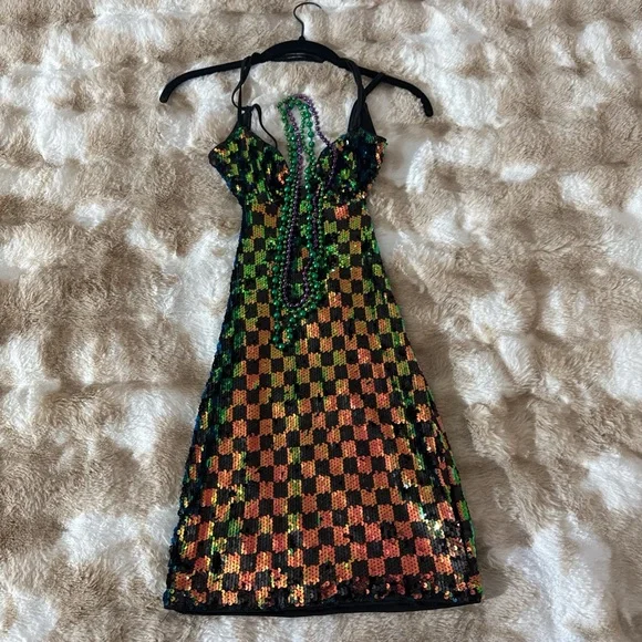 Multicolor Sequin Dress - Picture 3 of 7